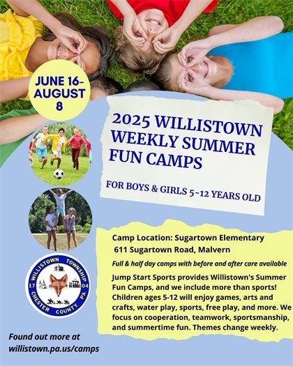 Willistown 2025 Summer Camp Flyer