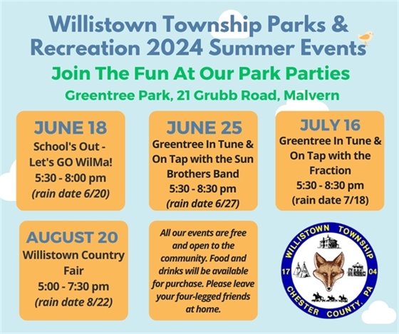 2024 Willistown Park Parties