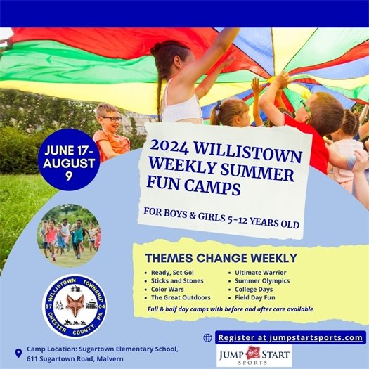 2024 Willistown Summer Camp Registration is now open