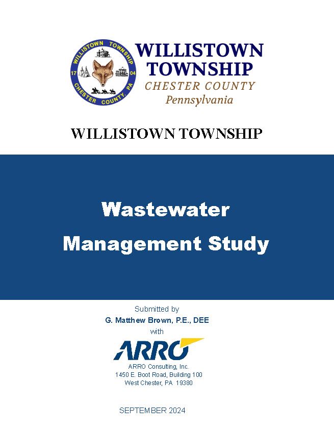 Wastewater Management Study Cover Image. Report submitted by G Matthew Brown with ARRO Consulting.